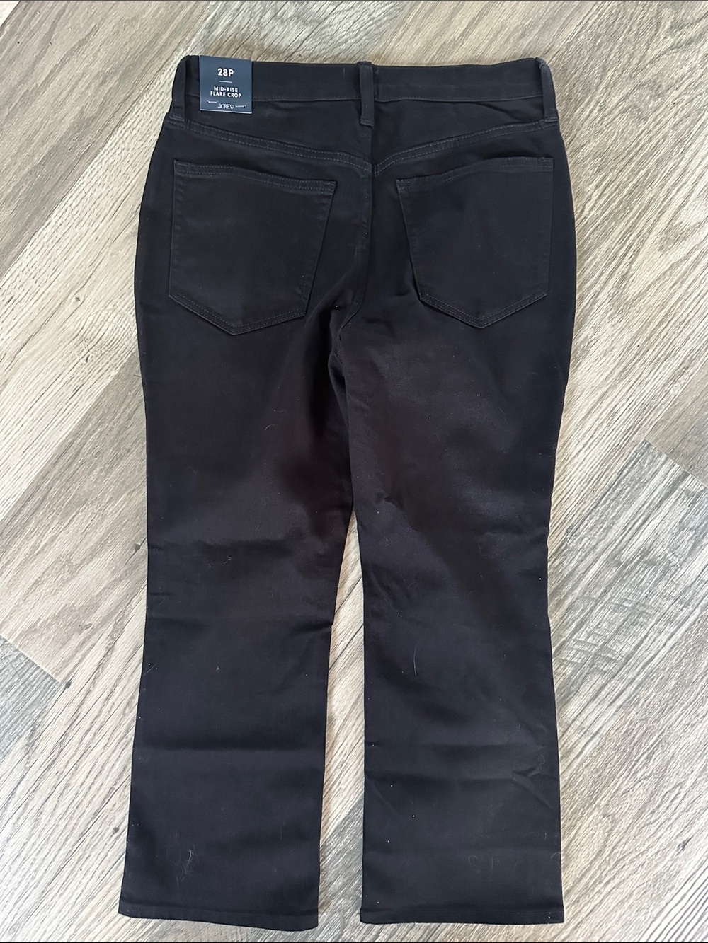 J Crew NWT mid-rise flare crop all day stretch black womens size 28P - Picture 11 of 13